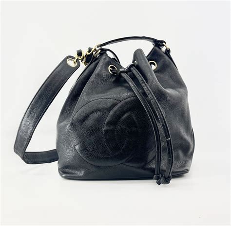 chanel drawstring bucket bag with chain strap